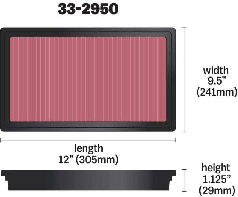 Ford Territory Performance Air Intake - K&N Engineering - Drop In - 2008